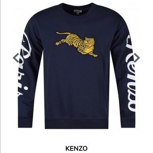 Kenzo Navy blue jumping tiger sweatshirt unisex